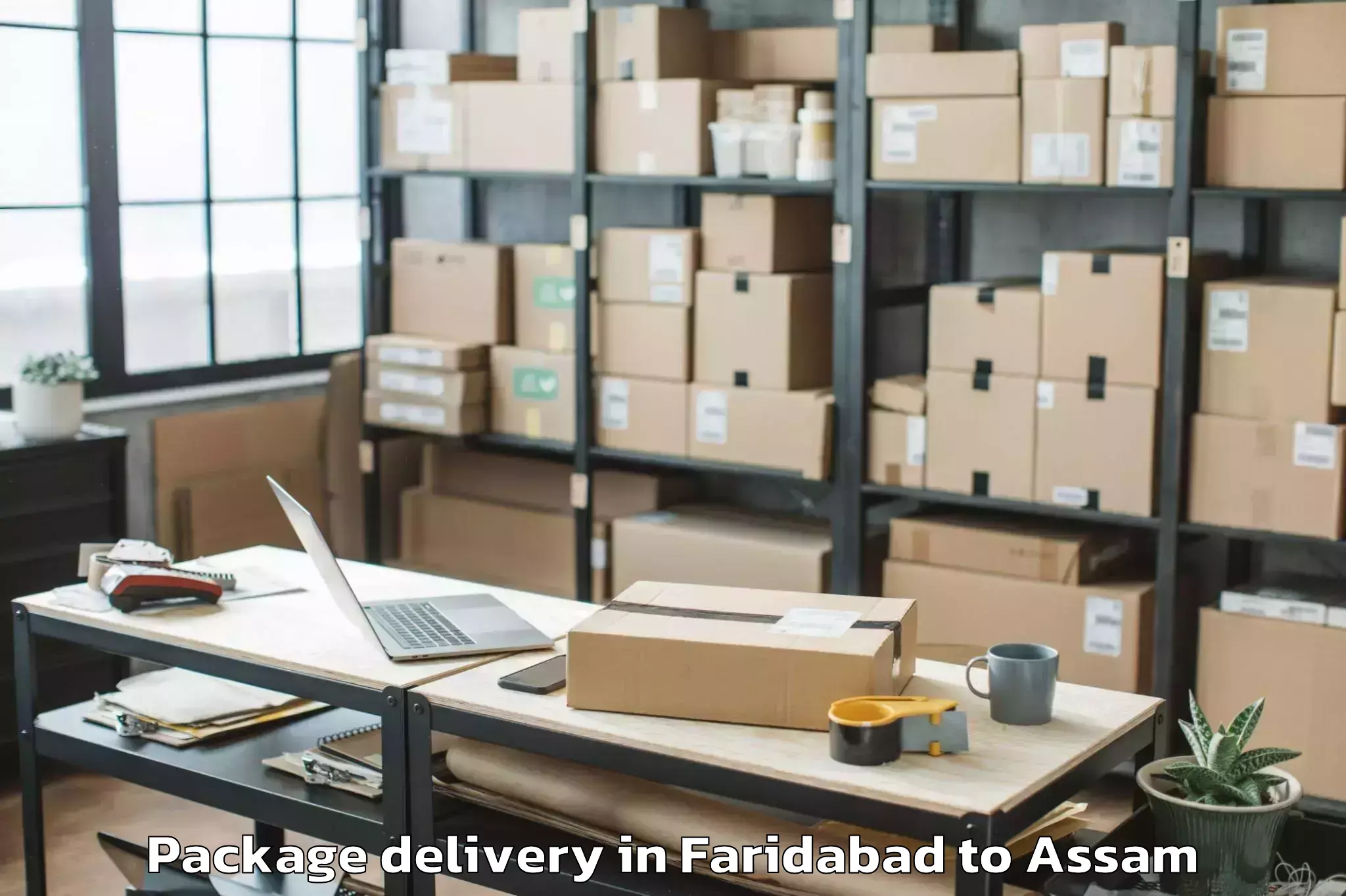 Book Faridabad to Rupsi Airport Rup Package Delivery Online